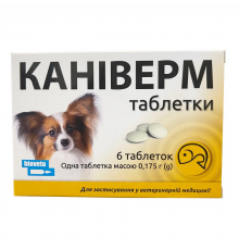 Каніверм таблетки №6 по 0,175 гр празиквантел BioVeta