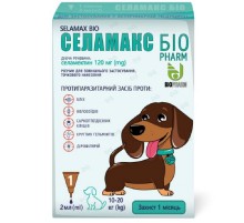 Капли для собак 10-20 кг Селамакс Био 2 мл №1 Биофарм срок 08.2026