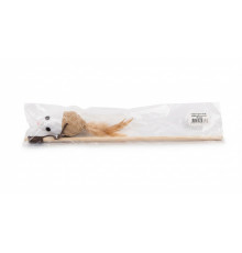 Игрушка д/кош Удочка дразнилка Мышка с игрушкой и пером арт.3185-M-HCT