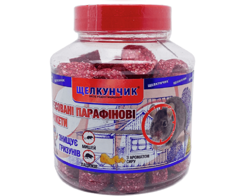 Парафиновые брикеты Щелкунчик красный от крыс и мышей с ароматом сыра 320 г Агромаг