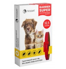 Ошейник для кошек Барьер Супер от блох и клещей красно-желтый 32,5 см Продукт