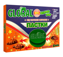 Ловушка Global от тараканов и муравьев комплект 6 штук Global