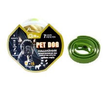 Ошейник зеленый Пет Pet DOG светонакопительная лента 35 см пропоксур+флуметрин