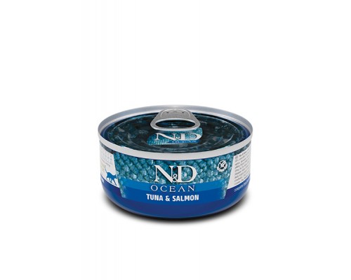 Влажный корм для котов ФарминаN&D Grain Free OCEAN TUNA AND SALMON тунец лосось 70 г