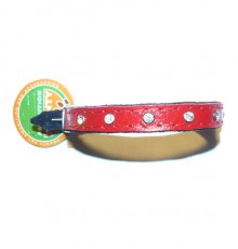 Ошейник алмаз кожа 30 мм 37-51 Franty 301014/3 красный