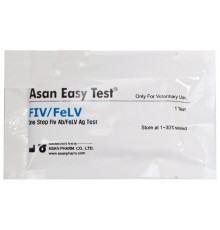 Экспресс-тест для котов Вирус иммунодефицита + лейкемия FIV Ab+FeLV Ag ASAN PHARM
