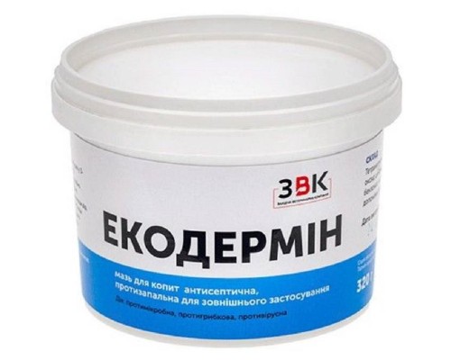 Мазь Екодермин  противовоспалительная и антисептическая для копыт 320 г ЗВК