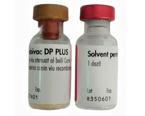 Вакцина для щенков Nobivac DP Plus против чумы и парвовируса 2 флакона 1 доза Nobivac срок 03.2027