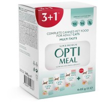 Корм для котов 3+1 Adult Cats Multi Taste с разными вкусами 340 г Optimeal