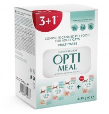 Корм для котів ОПТИМИЛ OPTIMEAL пауч Набір №4 (3+1) 340 г