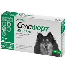 Селафорт краплі від бліх та кліщів для собак 20,1-40 кг №1 KRKA