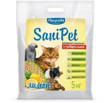 Наповнювач Саніпет Sani Pet деревний універсальний лимон 5 кг 