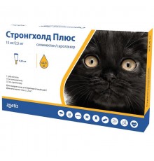 Капли на холку для котят и котов до 2,5 кг Stronghold Plus противопаразитарное средство широкого спектра действия №1 Zoetis срок 05.2026