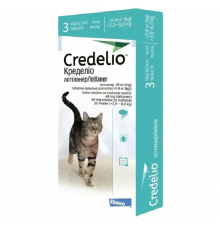 Таблетки жевательные для кошек 2-8 кг Credelio от блох и клещей №3 Elanco