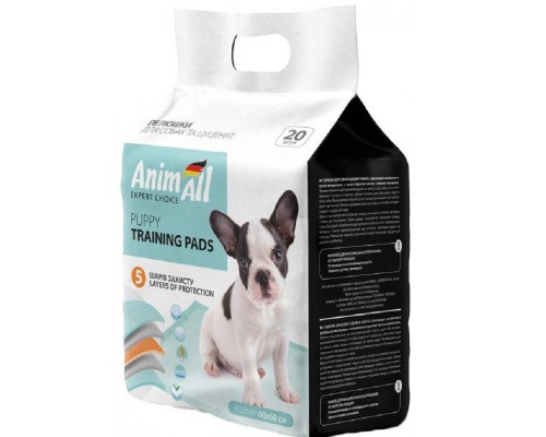 Пелюшки для собак і цуценят Puppy Training Pads 60*60 см 20 штук AnimAll