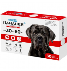 Таблетка для собак 30-60 кг Суперіум Панацея захист від паразитів №1 Superium