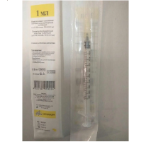 Шприц інсуліновий зі знімною голкою 1 мл 3-х компонентний 0,4*13 мм 27G Аlexpharm
