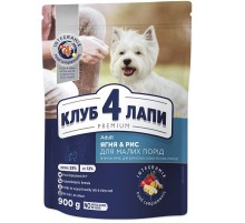 Сухой корм для собак малых пород Adult Small Breeds Lamb and Rice с ягненком и рисом 900 г Клуб 4 лапы
