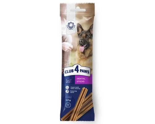 Лакомство для собак Premium Dental Sticks жевательные палочки с мясом 117 г Клуб 4 лапы