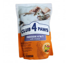 Сухой корм для взрослых котов Adult Cats Indoor 4 in 1 живущих в помещении 900 г Клуб 4 лапы