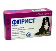 Капли на холку для собак от 40 кг Фиприст инсектоакарицидный препарат 1 пипетка 4,02 мл KRKA