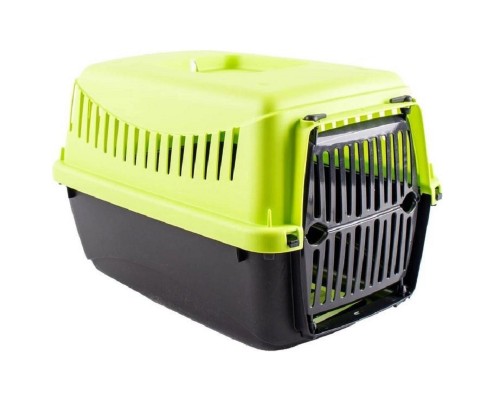Переноска для котов и собак до 6 кг GIPSY XS Small  Green пластиковая дверь 39*26*25 см Bergamo