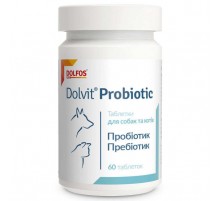 Таблетки для собак і котів Dolvit  Probiotic проти дизбактеріозу №60 Dolfos