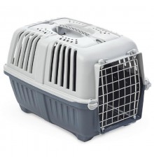Переноска для котів і собак до 12 кг Pratiko 1 Metal DARK BLUE 48 x 31.5 x 33 см MPS 