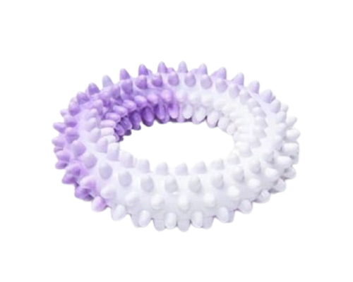 Игрушка для собак Кольцо резиновое с шипами ваниль 10 см Sum-Plast