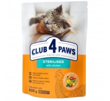 Сухой корм для стерилизованых котов с курицей Adult Cats Sterilisedl 900 г Клуб 4 лапы