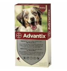 Адвантікс Advantix краплі на холку для собак 10-25 кг Bayer 1 піпетка