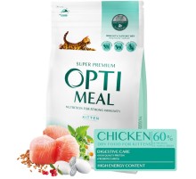 Сухой корм для котят Kitten Chicken с мясом курицы 200 г+200 г Optimeal