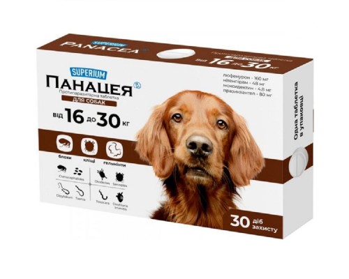 Суперіум Панацея таблетки для собак 16-30кг SUPERIUM PANACEA