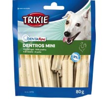Лакомство для собак Dentros Mini палочки с мясом домашней птицы 80 г Trixie 31773