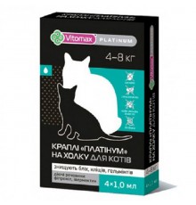 Капли на холку Платинум от блох и клещей для кошек 4-8 кг №4 Vitomax