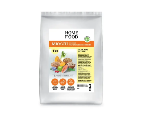 Мюсли д/собак Samurai с мясом лосося Хоум Фуд Home Food Весовой цена за 1кг