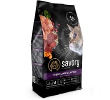 Корм Сейворі SAVORY сухий для стерилізованих котів зі свіжим ягням і куркою 2кг