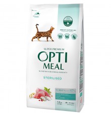 Сухий корм для стерилізованих котів Sterilised Turkey with oat з індичкою та вівсом 1,5 кг Optimeal