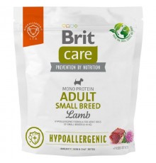Сухой корм для взрослых собак мелких пород Dog Hypoallergenic Adult Small Breed с ягненком 1 кг Brit Care