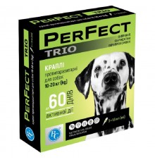 Краплі для собак 10-20 кг Perfect Trio від бліх і кліщів №3 1,6 мл Ветсинтез