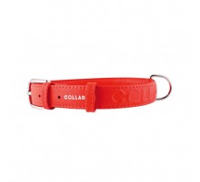 Нашийник Collar Glamour з об'ємною написом ширина 35 мм довжина 46-60 см червоний 3458 3