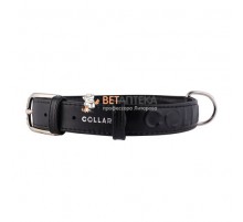 Ошейник  Collar  Glamour с объемной надписью ширина 35 мм  длина 46-60 см  черный 3458 1