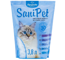 Наполнитель для кошачьих туалетов Sani Pet силикагелевый 3,8 л Природа