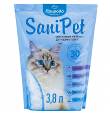 Наполнитель для кошачьих туалетов Sani Pet силикагелевый 3,8 л Природа