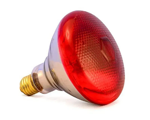 Лампа ИК для обогрева животных 250 W 240 V  LuxLight BR38 твердое стекло красная