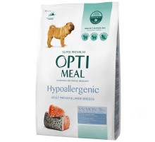 Сухой корм для собак Adult Dogs Hypoallergenic Medium and Large Breeds Salmon гипоаллергенный с лососем 1,5 кг Optimeal