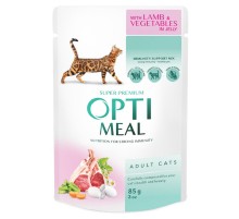 Корм для котов Lamb and Vegetables с ягненком и овощами в желе 85 г Optimeal