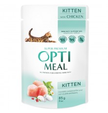 Корм для кошенят Оптиміл OPTIMEAL пауч курка 85 г