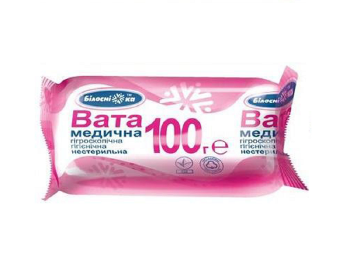 Вата 100 г ролик 