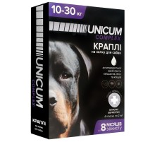 Капли на холку для собак 10-30 кг Unicum Рremium от блох и клещей №4 Unicum